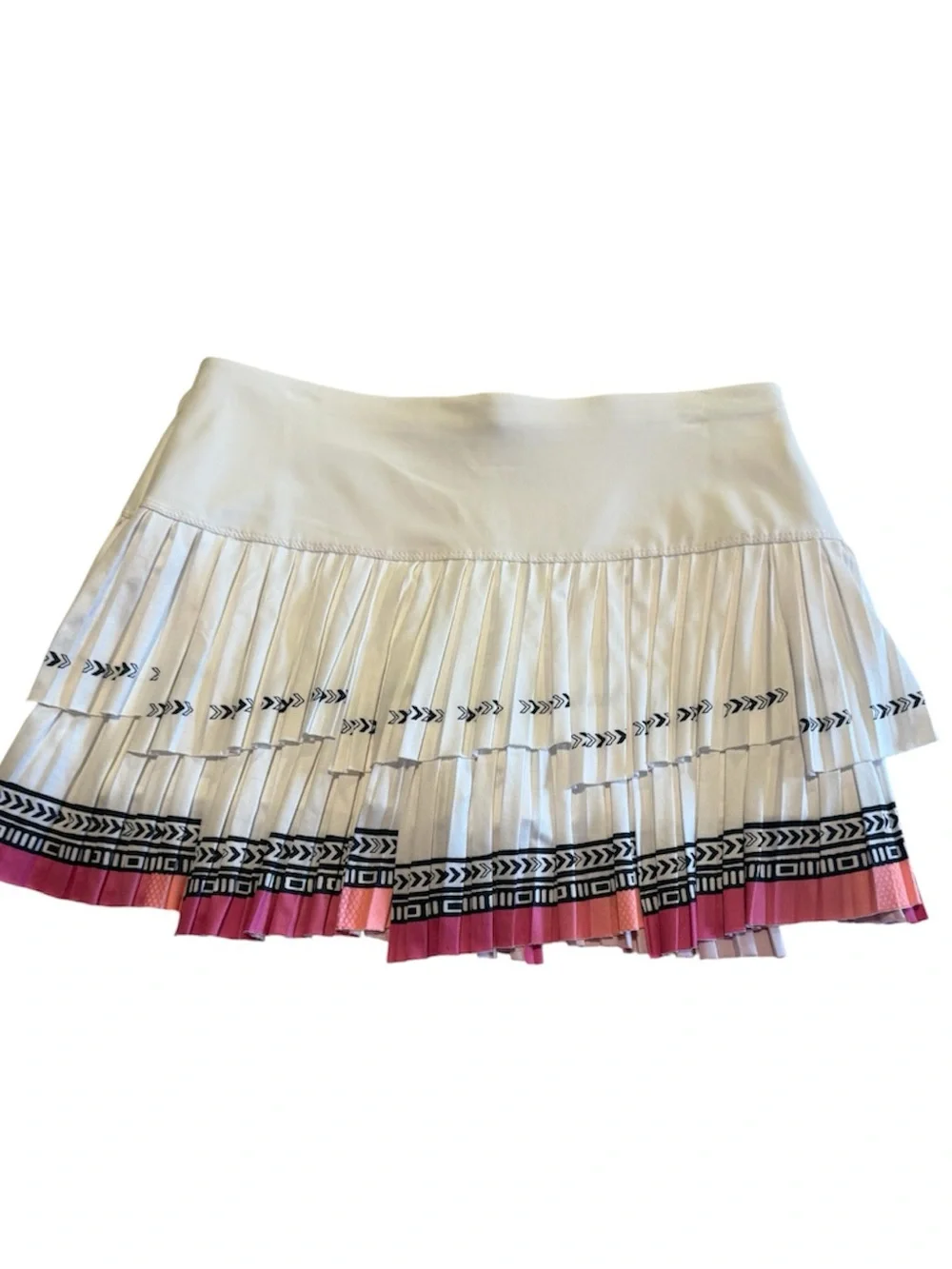 Lucky in Love Pleated White Skort with Pink Accent Size Small 4-6
